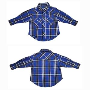 Little Kid Wrangler Long Sleeve Button Down Cowboy Shirt Sz XXS